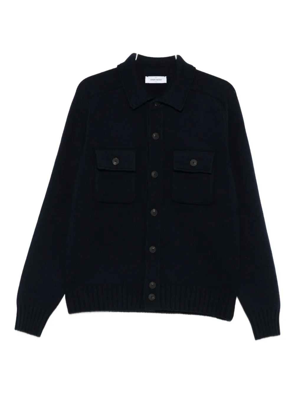 Gran Sasso virgin wool shirt jacket - Blu