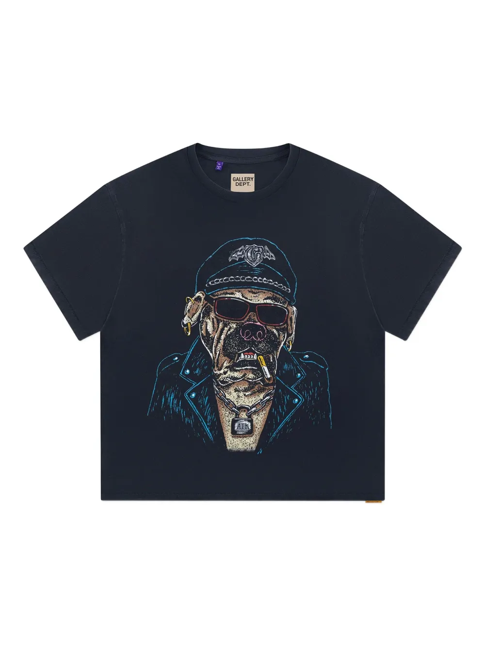 GALLERY DEPT. Oct Biker Dog T-shirt | Black | Image 1