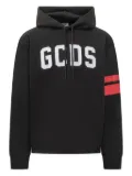 GCDS stripe-sleeve hoodie - Black