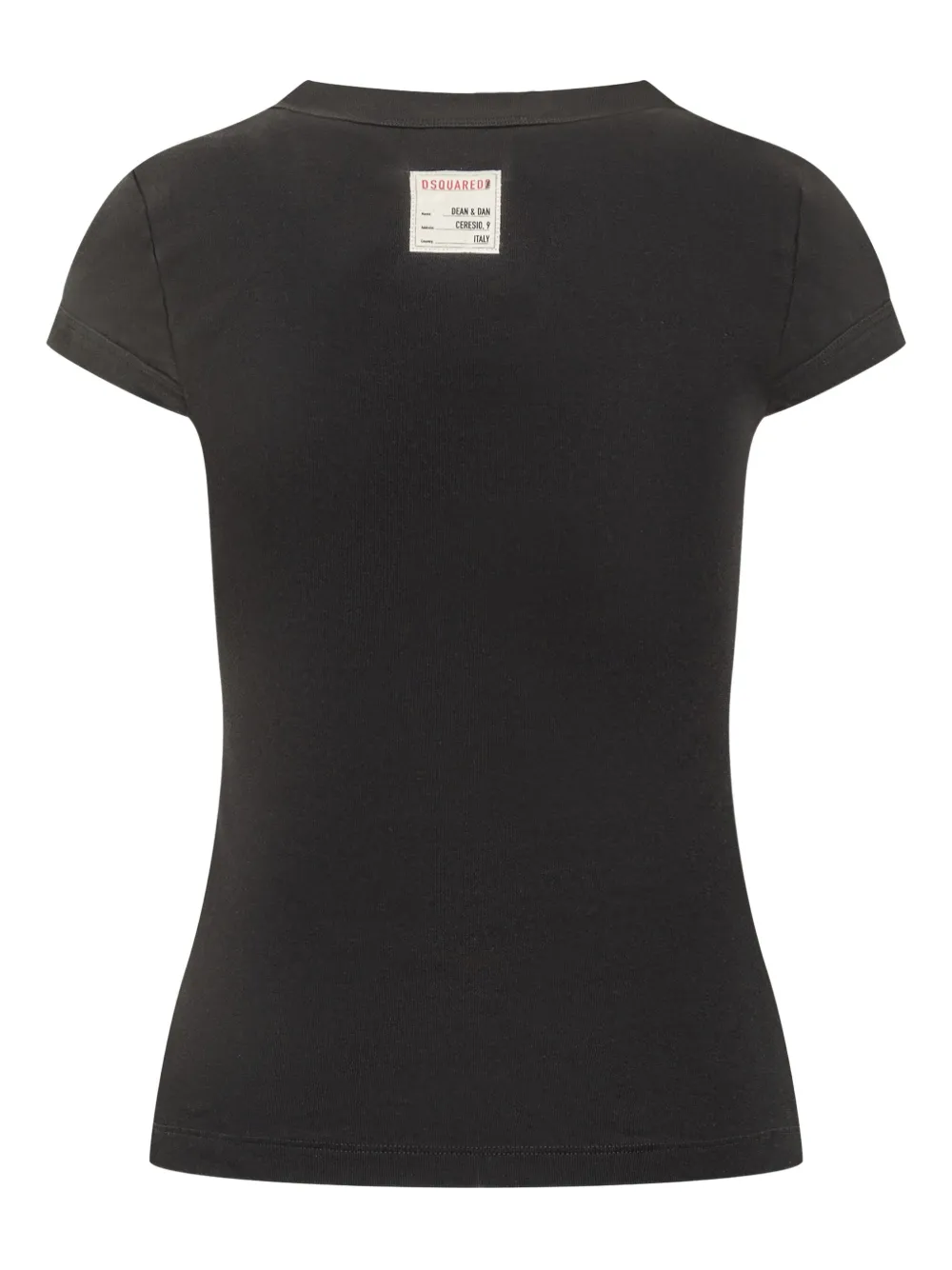 Dsquared2 Black T-shirt With Sexy Print In Black
