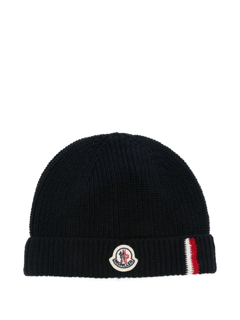 Moncler Enfant Ribgebreide muts Zwart