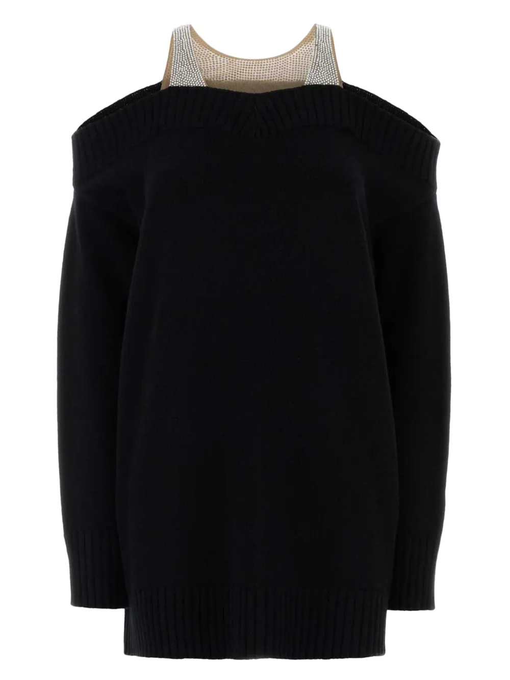 Giuseppe Di Morabito Black Wool Oversize Sweater In Multi