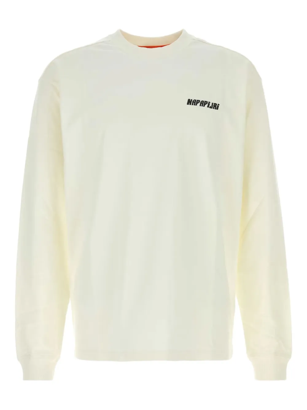 Napapijri Beige Round Neck Graphic Sweatshirt In Neutral