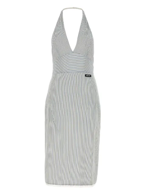 Miu Miu striped halterneck midi dress
