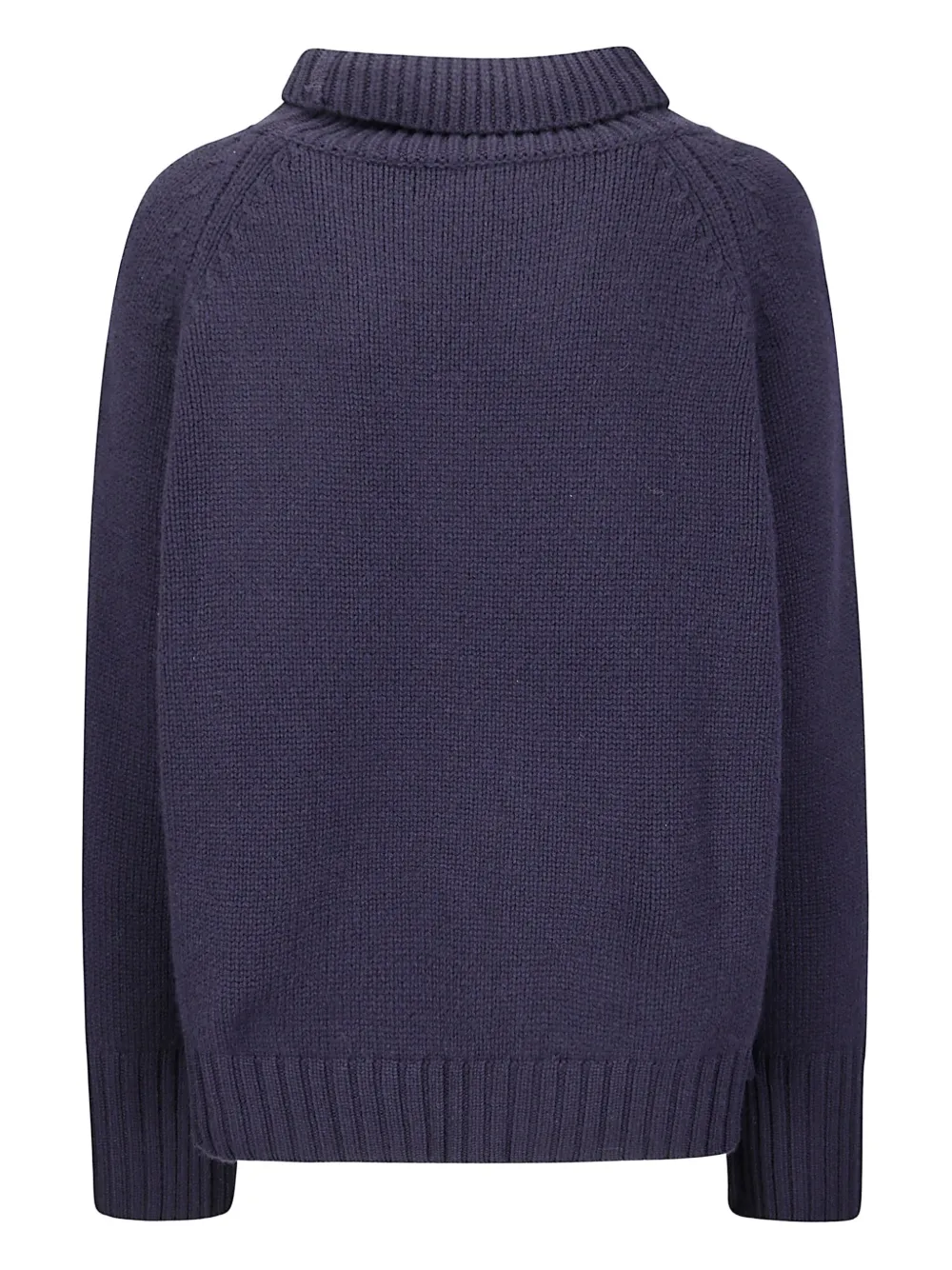Be You Turtleneck Sweater With Side Slits And Short Fit In Blue