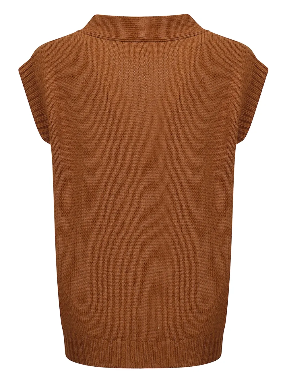 Be You Button Patch-pocket Gilet In Brown