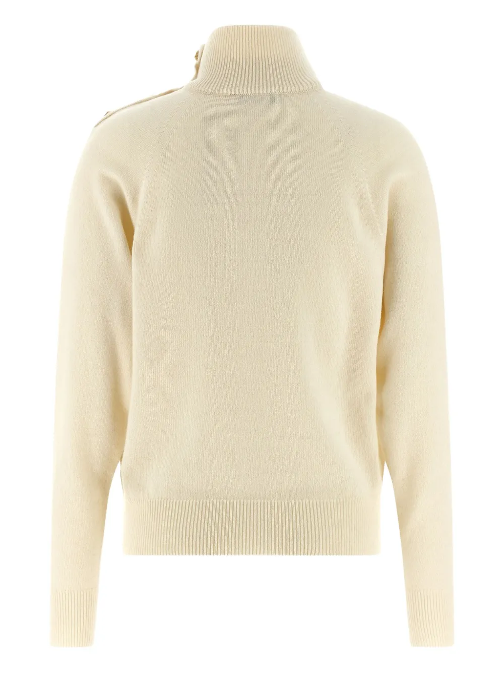 Balmain Cashmere Wool Sweater Sweaters And Cardigans White In Animal Print