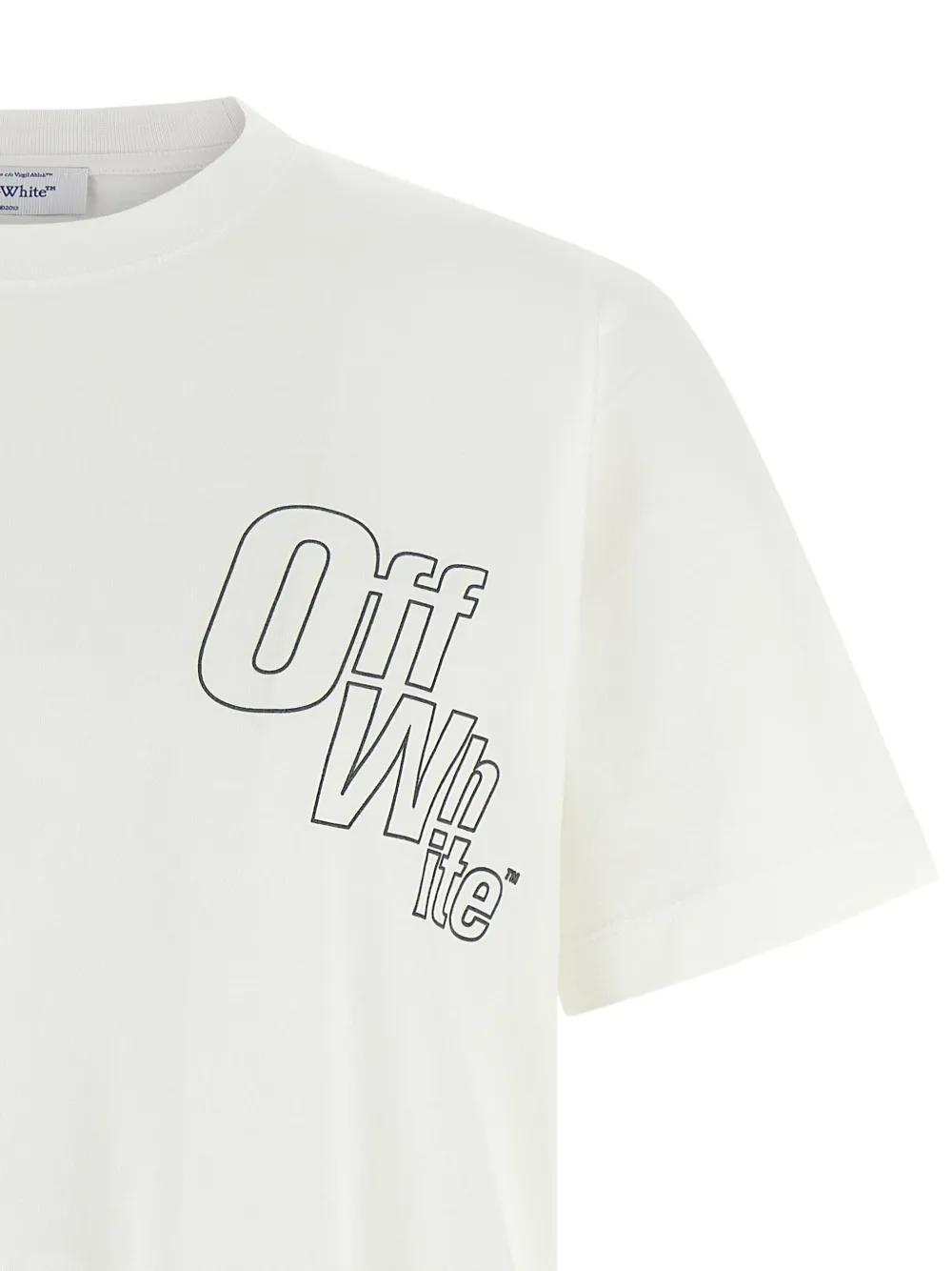 Off-white Slim Fit Arrow Design T-shirt In White