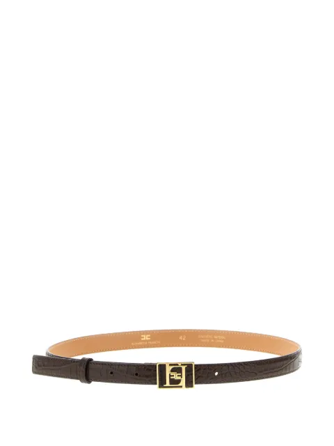 Elisabetta Franchi crocodile-effect logo-buckle belt