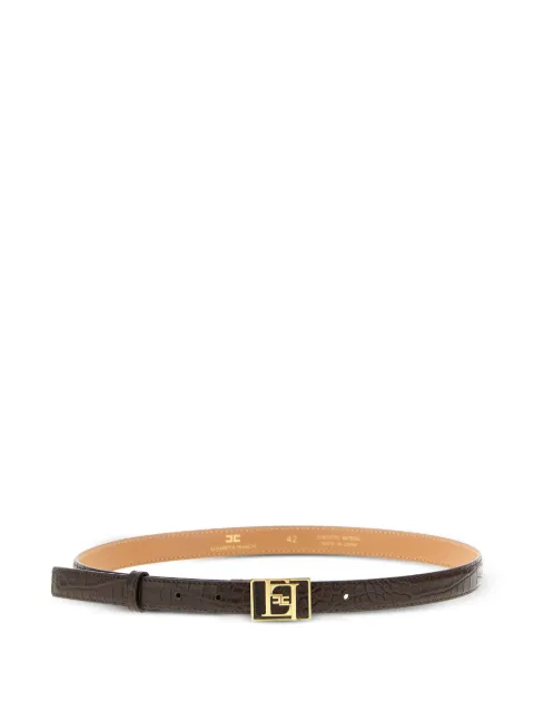 Elisabetta Franchi crocodile-effect logo-buckle belt