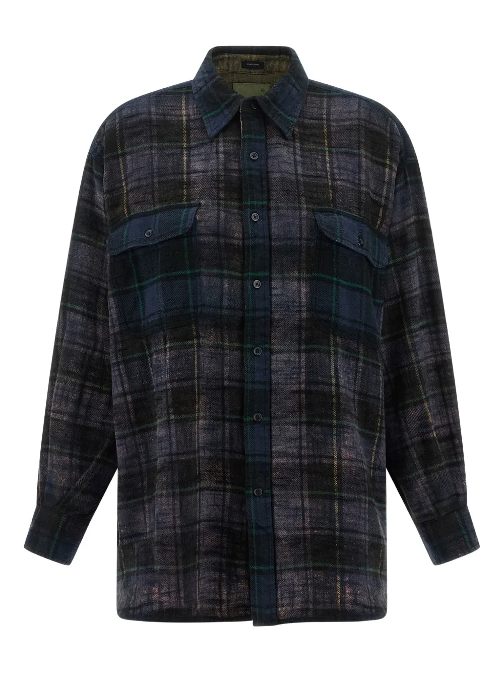 R13 plaid-check flannel shirt | Blue | Image 1