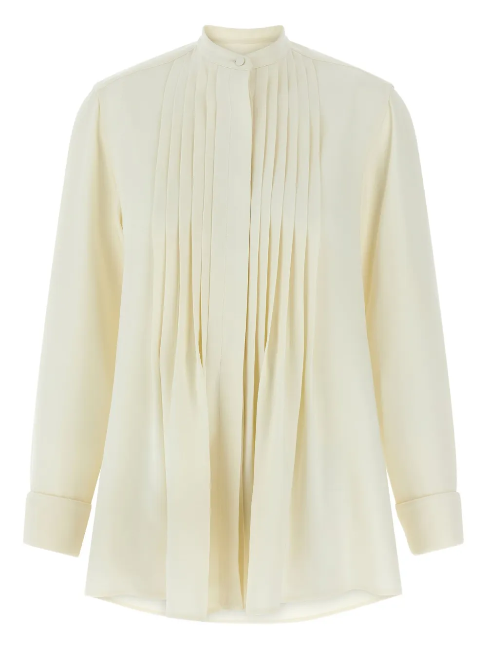 Brioni pleated plastron shirt | White | Image 1