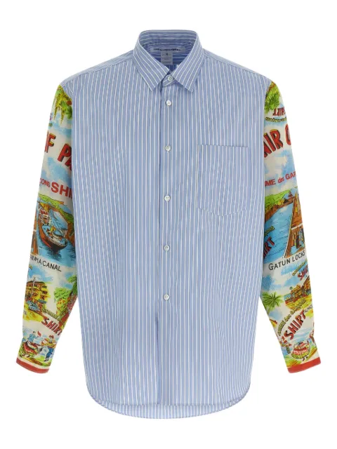 Comme Des Garçons Shirt striped patterned-sleeve shirt