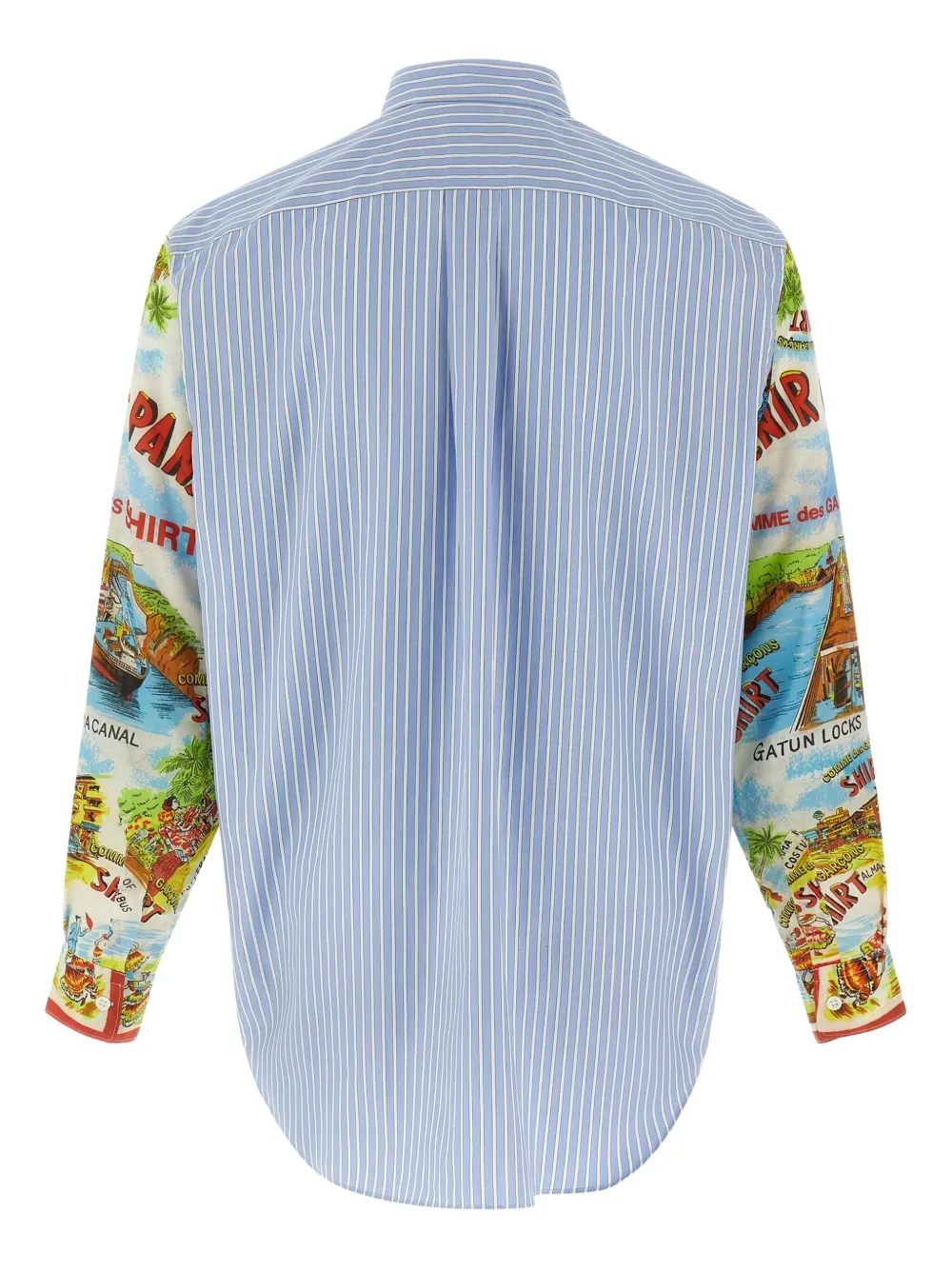 Comme Des Garçons Shirt striped patterned-sleeve shirt - Blauw