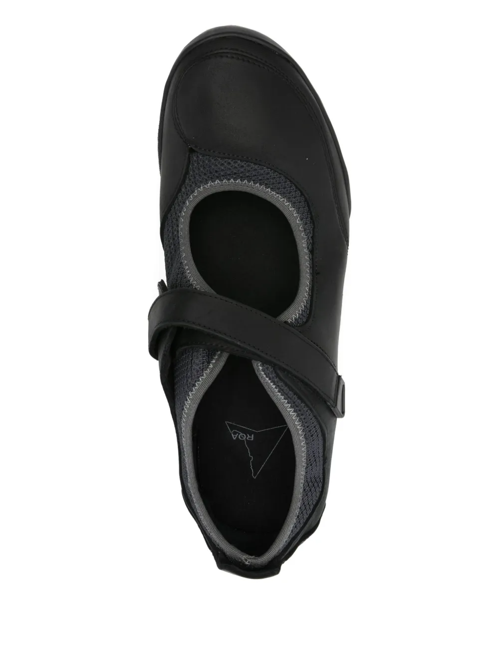 ROA Leren sneakers Zwart