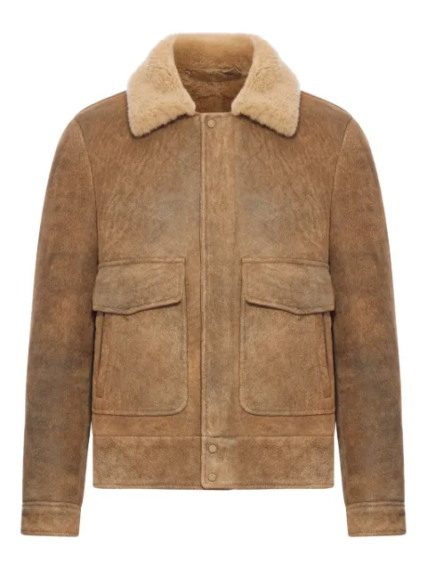 Salvatore Santoro shearling-collar leather jacket