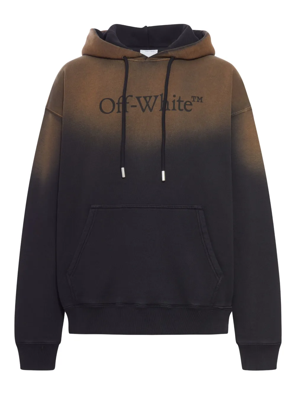 Off-white Hoodie In Cotton With Degraded Effect In Multi