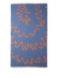 BY PARRA Splashed Hammam ""Multicolour"" beach towel - Blue