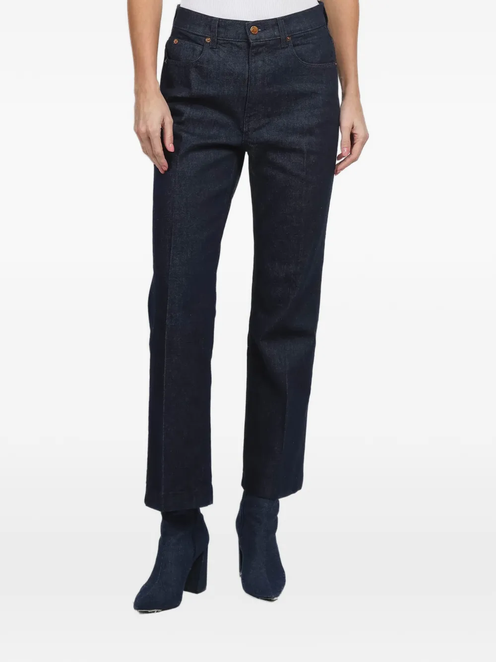 JAMIE HALLER buttoned jeans - Blau