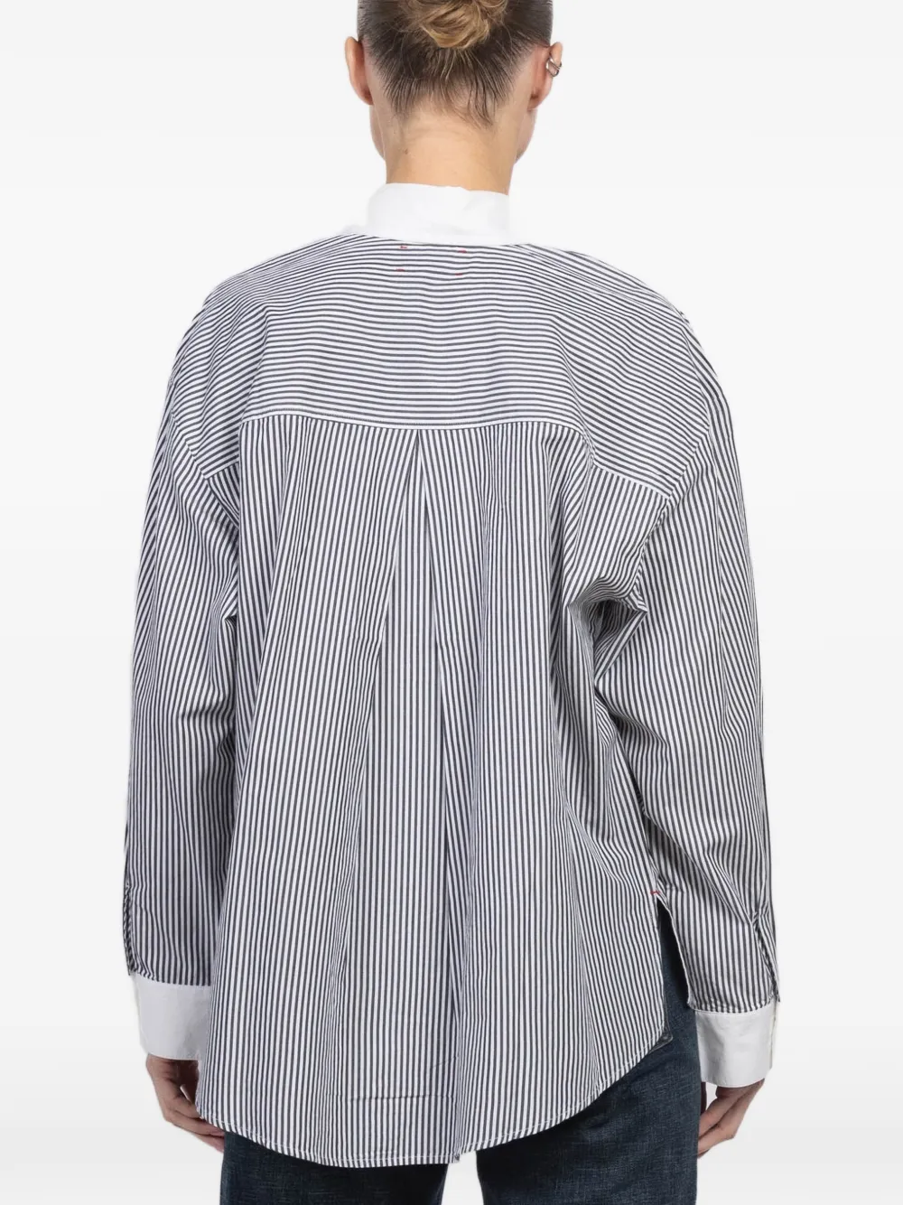 Xirena James gestreepte blouse Zwart