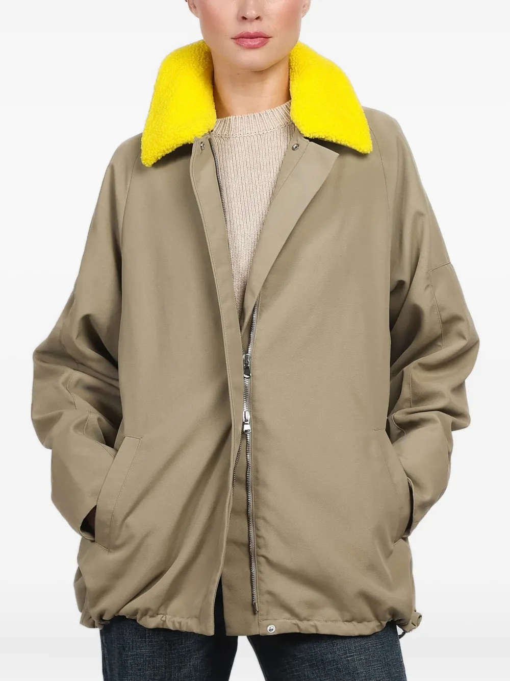Tibi Lotte Coat In Neutral