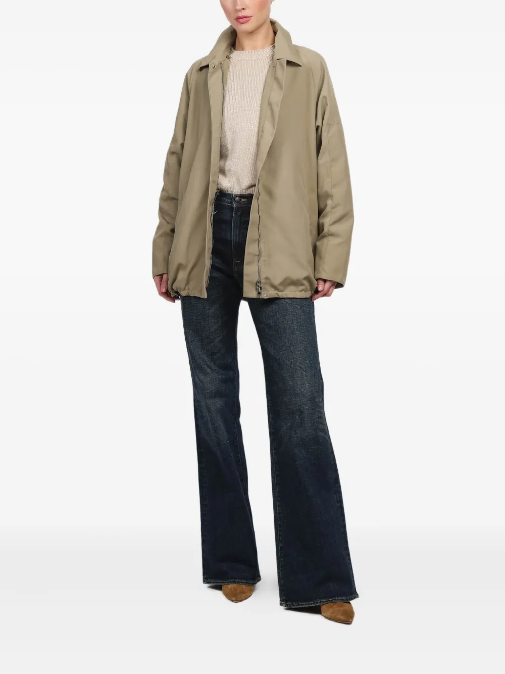 Tibi Lotte Coat In Neutral