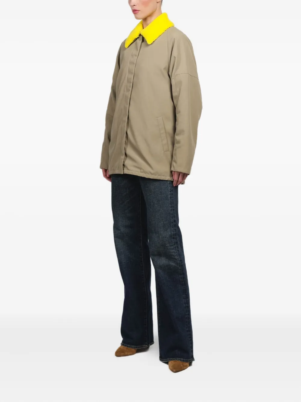 Tibi Lotte Coat In Neutral