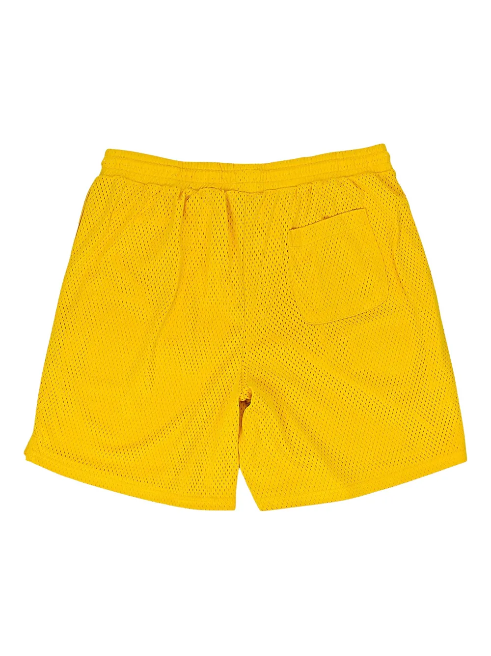 Sinclair Script-logo Mesh Shorts In Yellow