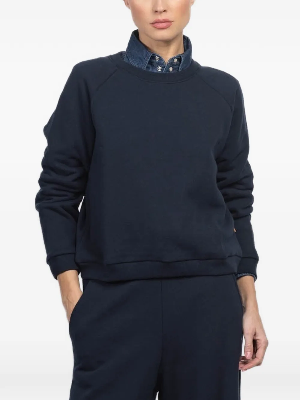 JAMIE HALLER raglan-sleeve crew-neck sweater - Blu
