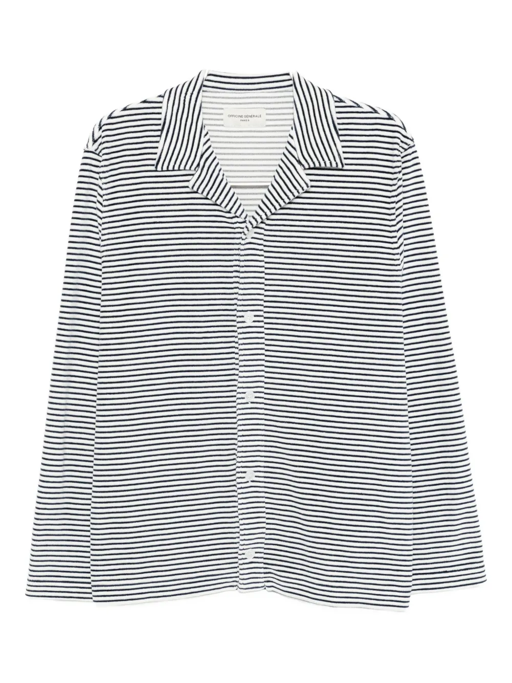 Officine Generale Kai striped shirt | White | Image 1
