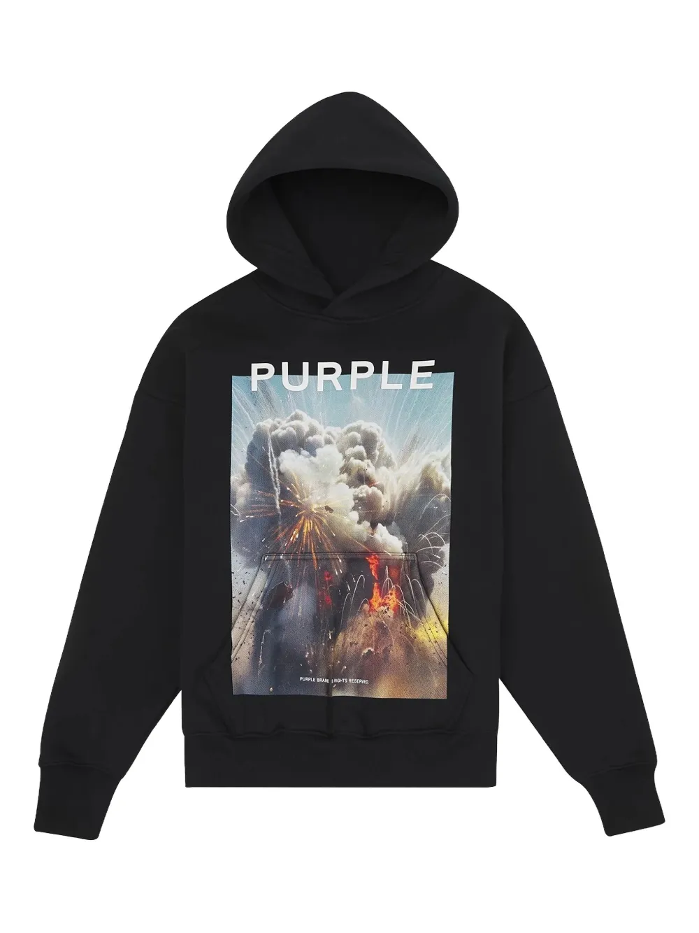 Purple Brand Explosion hoodie | Black | Image 1