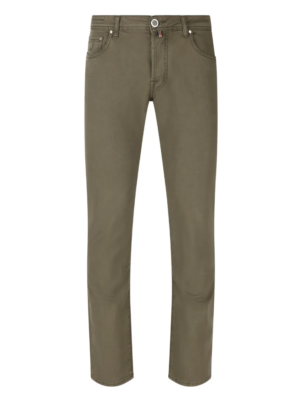 Jacob Cohën five-pocket logo patch trousers | Green | Image 1