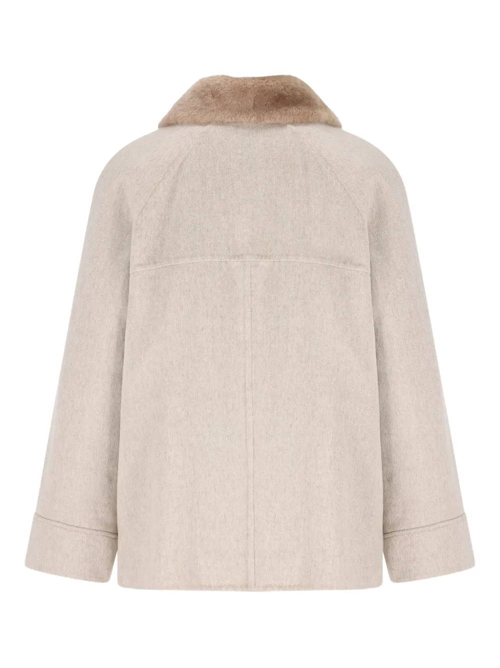 Brunello Cucinelli Raglan-sleeve Wool Jacket In Neutral