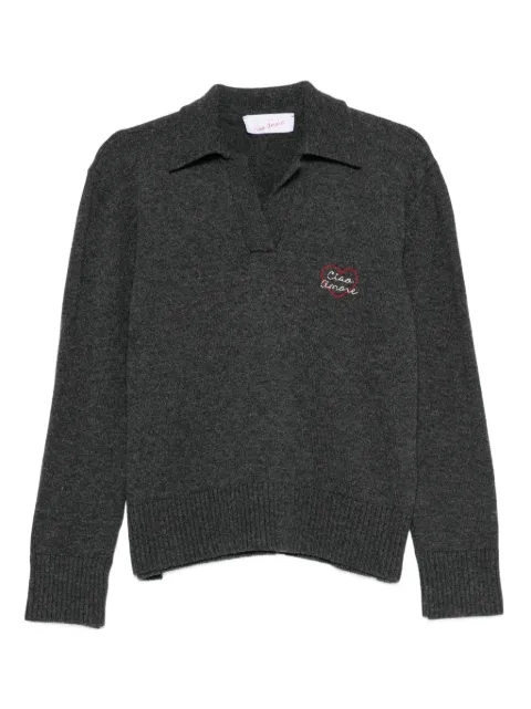 Giada Benincasa embroidered knitted polo shirt