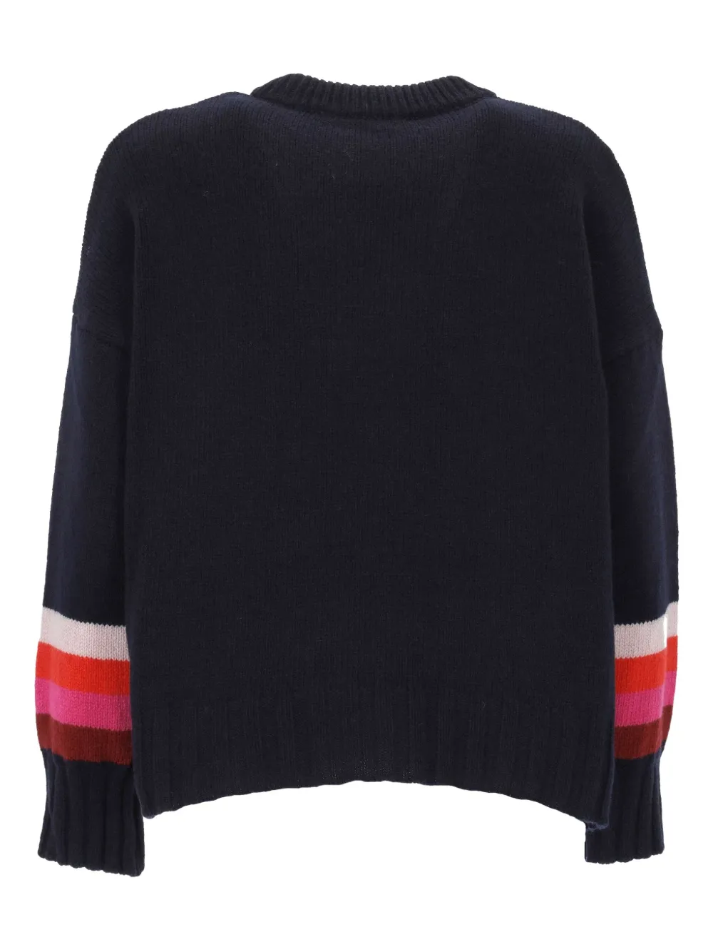 Giada Benincasa Stripe-cuff Crew-neck Sweater In Blue