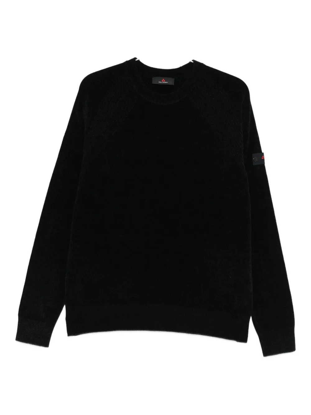 Peuterey Textured Crew-neck Sweater In Black