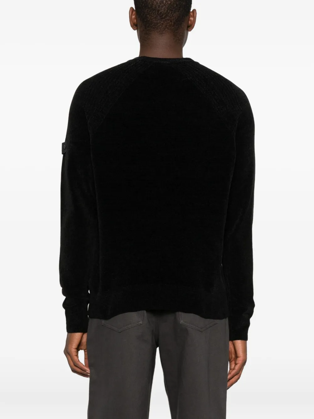 Peuterey Textured Crew-neck Sweater In Black