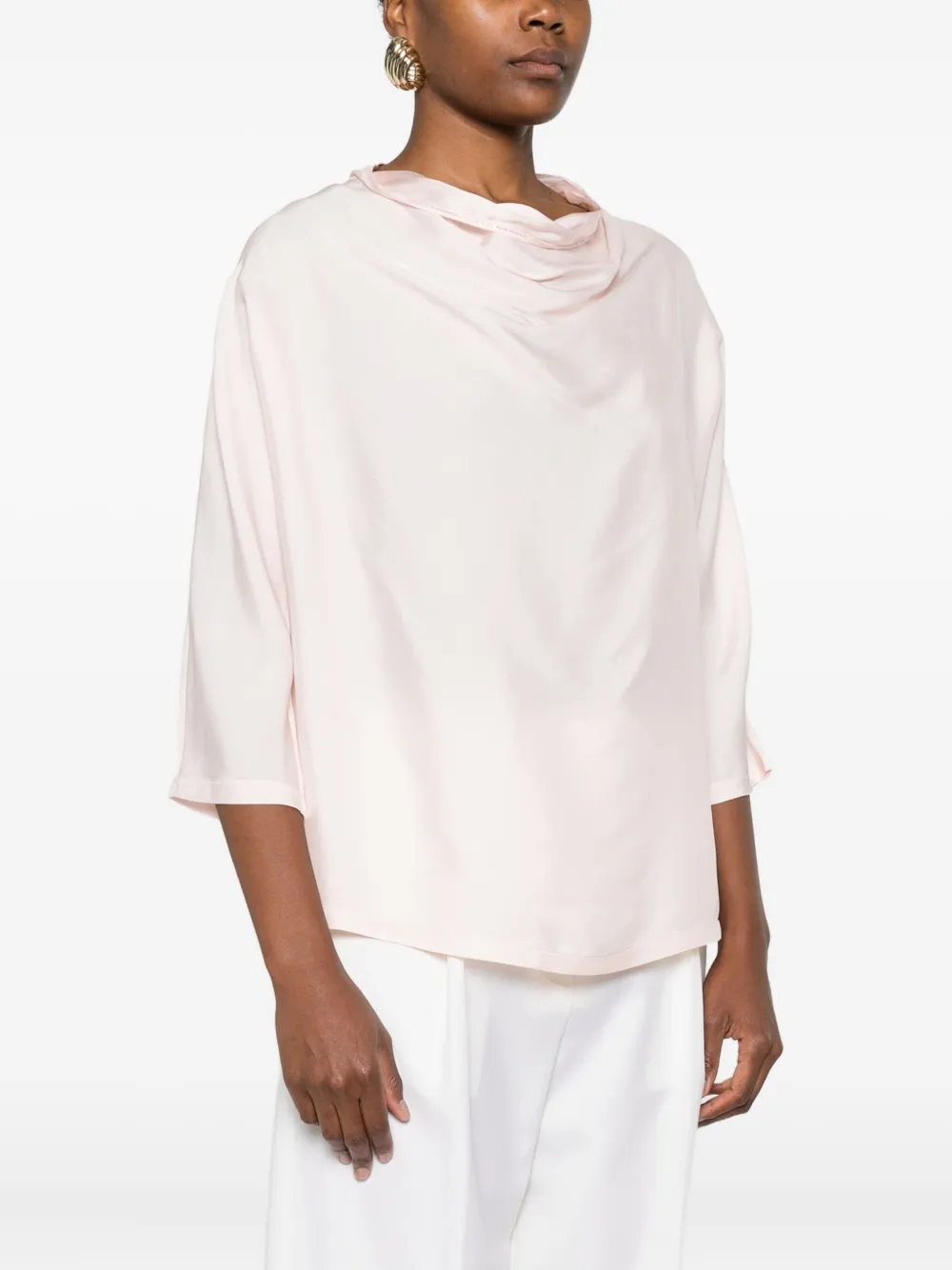 Fabiana Filippi Draped Blouse In Pink