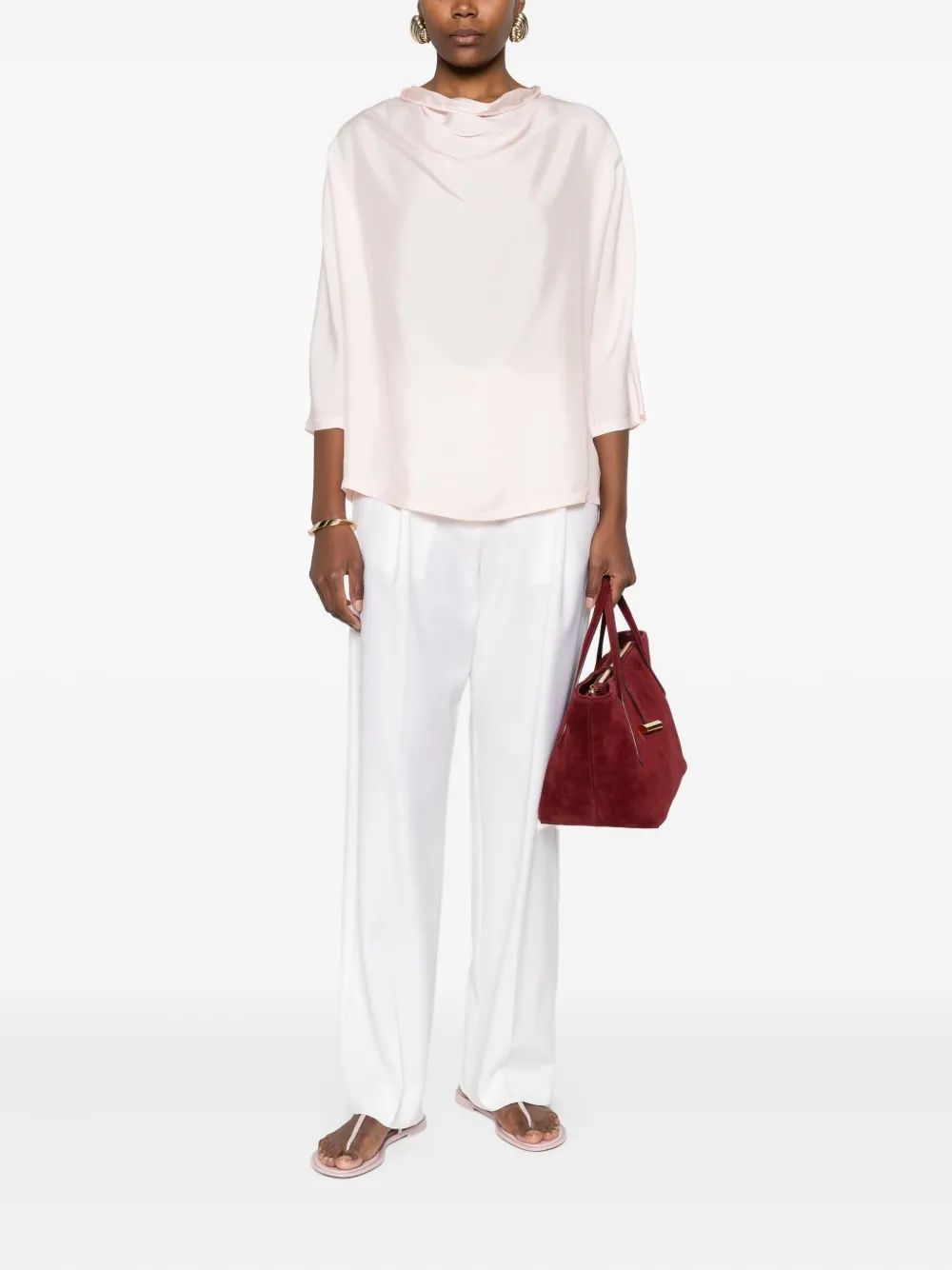 Fabiana Filippi Draped Blouse In Pink