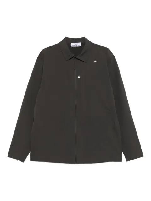 Stone Island logo-embroidered shirt
