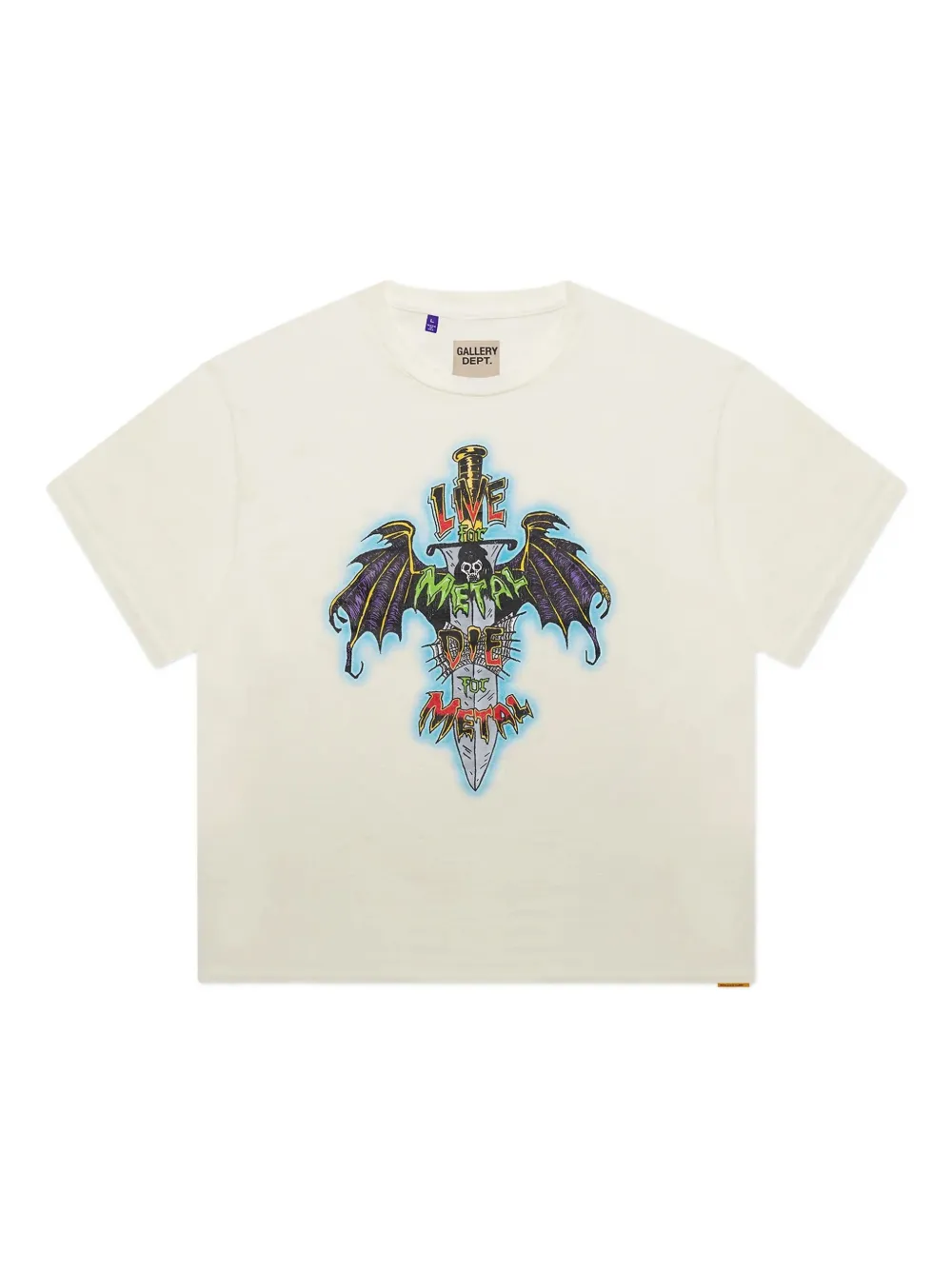 GALLERY DEPT. Live For Metal cotton T-shirt | White | Image 1