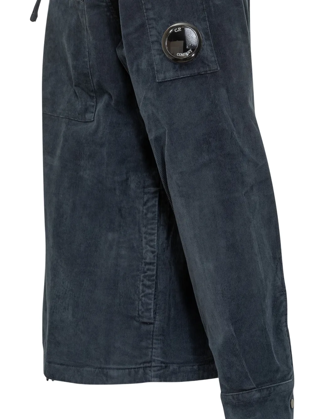 C.P. Company Ribfluwelen jack met rits Zwart