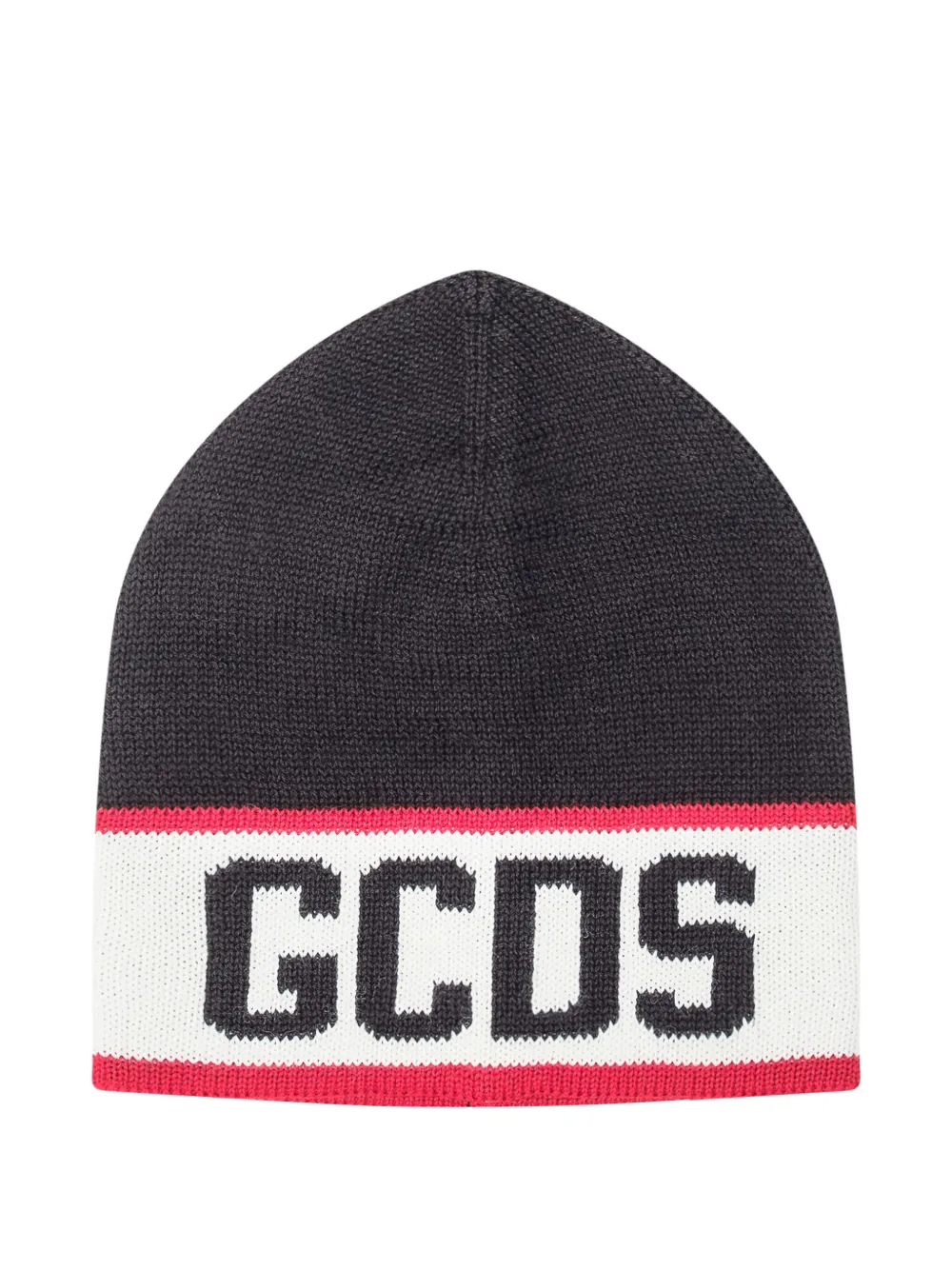 Gcds Logo Knit Beanie In Black