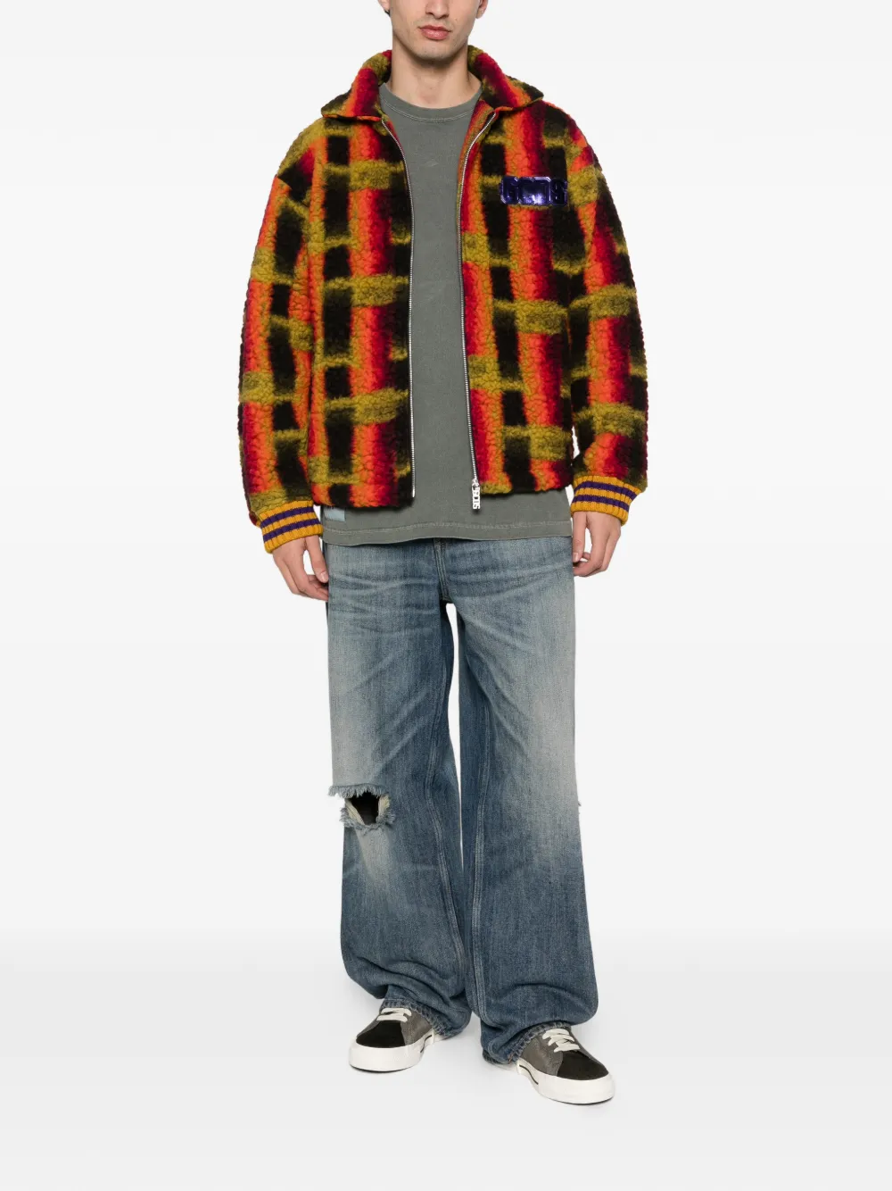 GCDS Reißverschlussjacke mit Teddy-Struktur | Hemdjacken | Image 2