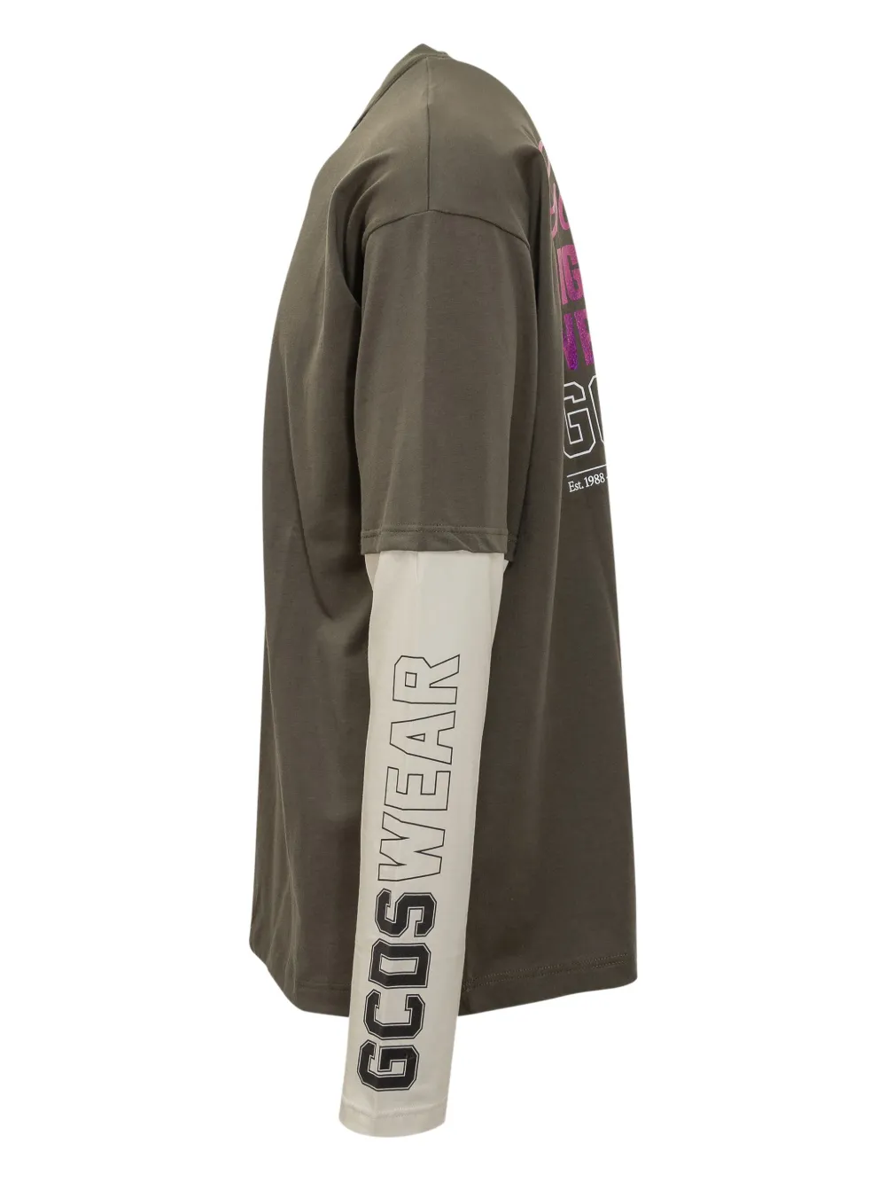 GCDS Gelaagd T-shirt met lange mouwen Groen