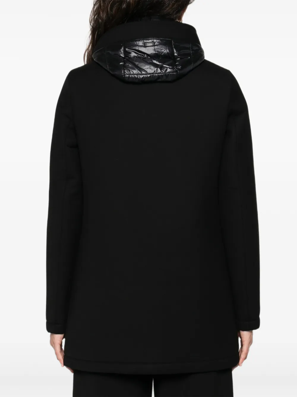 Herno Jas met capuchon en rits Zwart