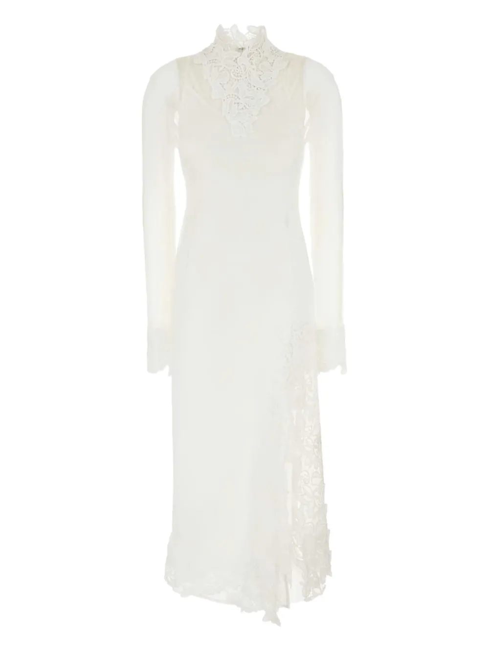 Blumarine lace-panel midi dress | White | Image 1