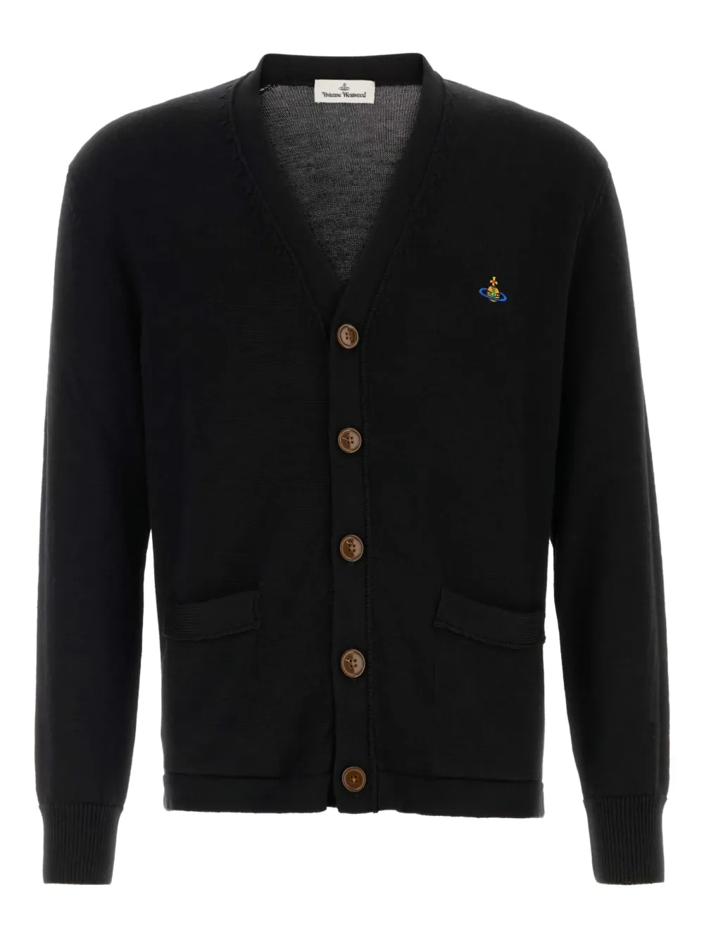 Vivienne Westwood Orb-embroidered wool cardigan | Black | Image 1