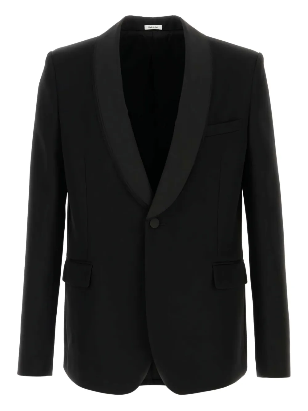 Alexander Mcqueen Tailored Wool Blazer Flap Pockets In Multi
