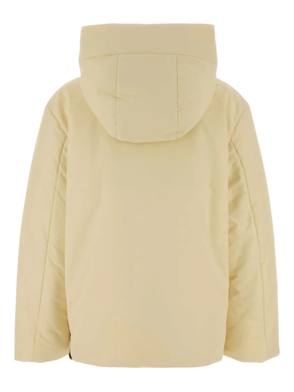 Jil Sander Padded Down Jacket Featuring Hood In Neutral